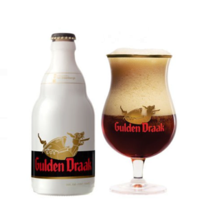 Speciaalbier Gulden Draak met ingeschonken Gulden Draak bierglas