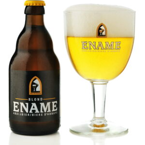 Speciaalbier Ename Blond met ingeschonken Ename bierglas