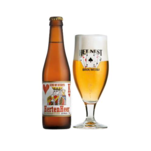 Speciaalbier Hertenheer met ingeschonken het Nest bierglas