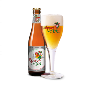 Speciaalbier Sport Zot Alcoholvrij met ingeschonken Sport Zot bierglas