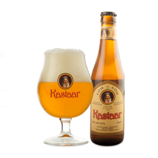 Speciaalbier Kastaar met ingeschonken Kastaar bierglas