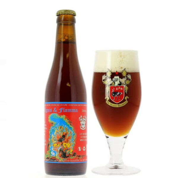 Speciaalbier Struise Ignis en flamma 2019 met ingeschonken Struise brouwers bierglas