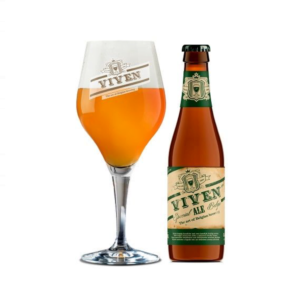 Speciaalbier Viven Special Ale met ingeschonken Viven bierglas