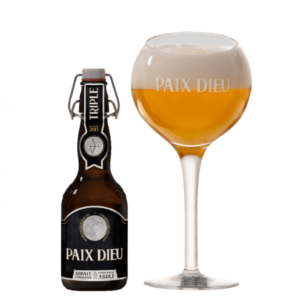 Speciaalbier Paix Dieu met ingeschonken Paix Dieu bierglas