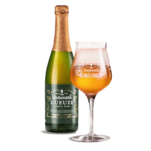 Speciaalbier Lindemans Gueuze met ingeschonken Lindemans bierglas