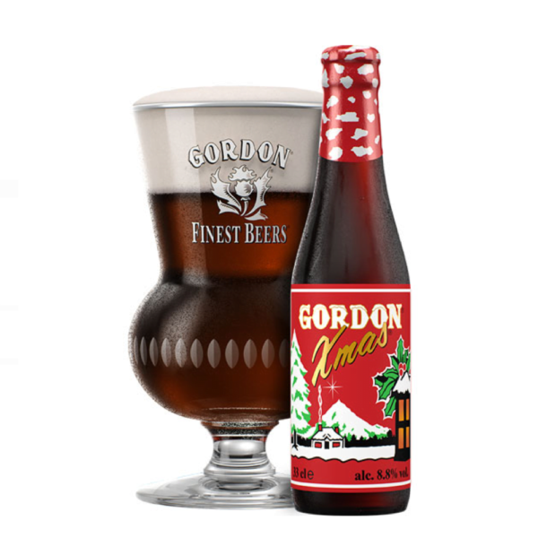 Speciaalbier Gordon Xmas met ingeschonken bierglas