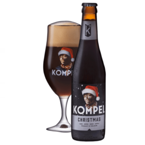 Speciaalbier Kompel Christmas met ingeschonken Kompel bierglas