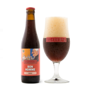 Speciaalbier Bon Homme met ingeschonken bierglas de Leite