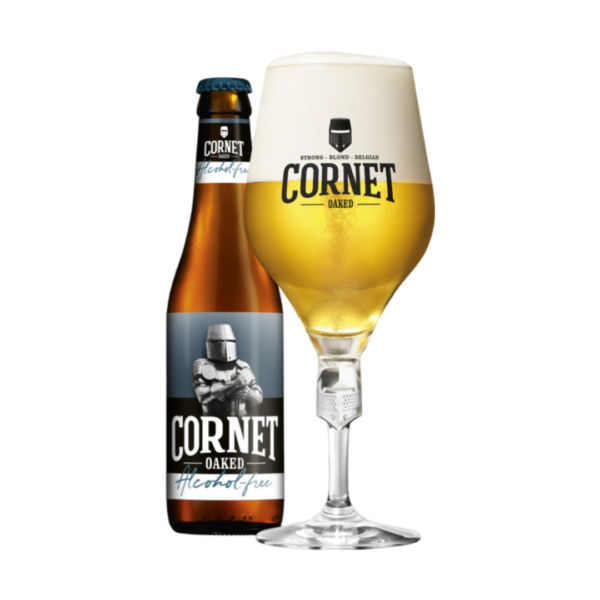 Cornet alcoholvrij met ingeschonken Cornet bierglas